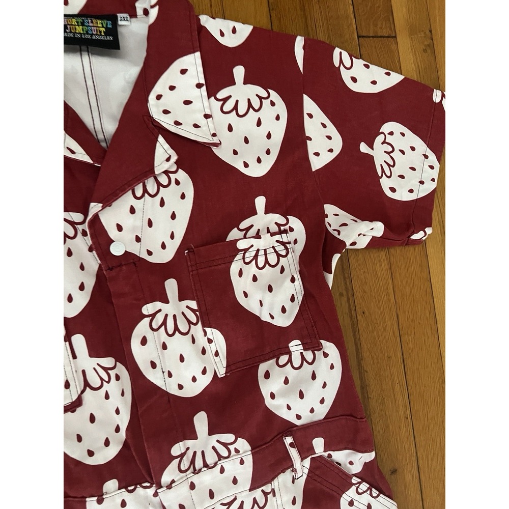 Big Bud Press Strawbaby Red Strawberry Limited Edition Short Sleeve Jumpsuit 2XL - Picture 7 of 16